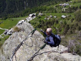 Aldo all’uscita della Ferrata di Covarey (48824 bytes)